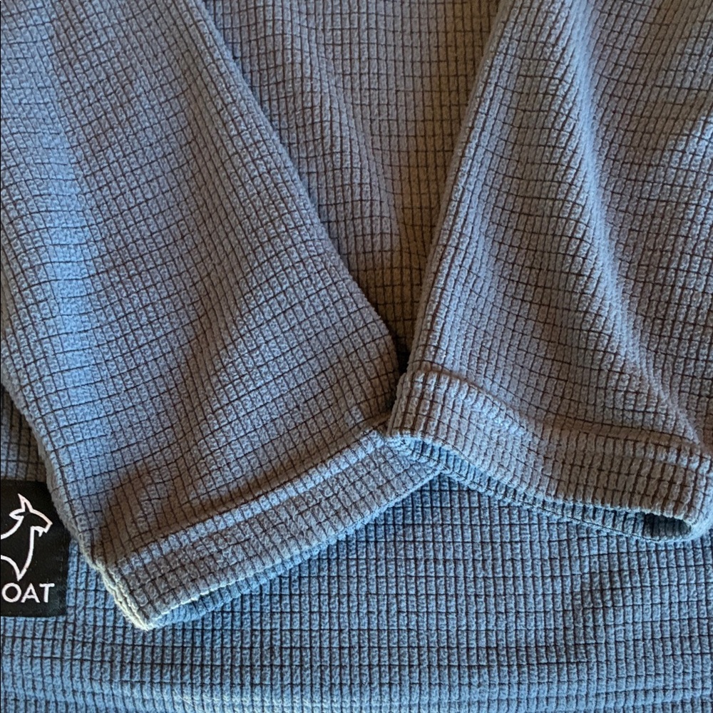 Beautiful Women’s SkyGoat Camp Blue Microgrid Fleece Hoodie - Picture 3 of 8